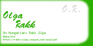 olga rakk business card